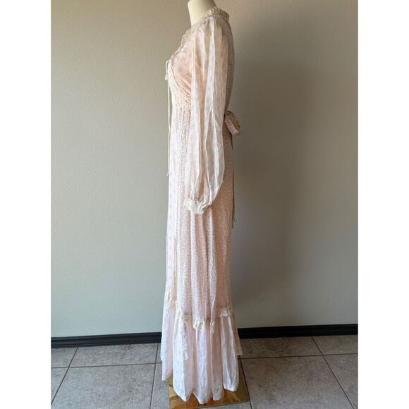 Vintage 60s 70s Zum Zum peasant prairie floral maxi dress - Picture 4 of 8